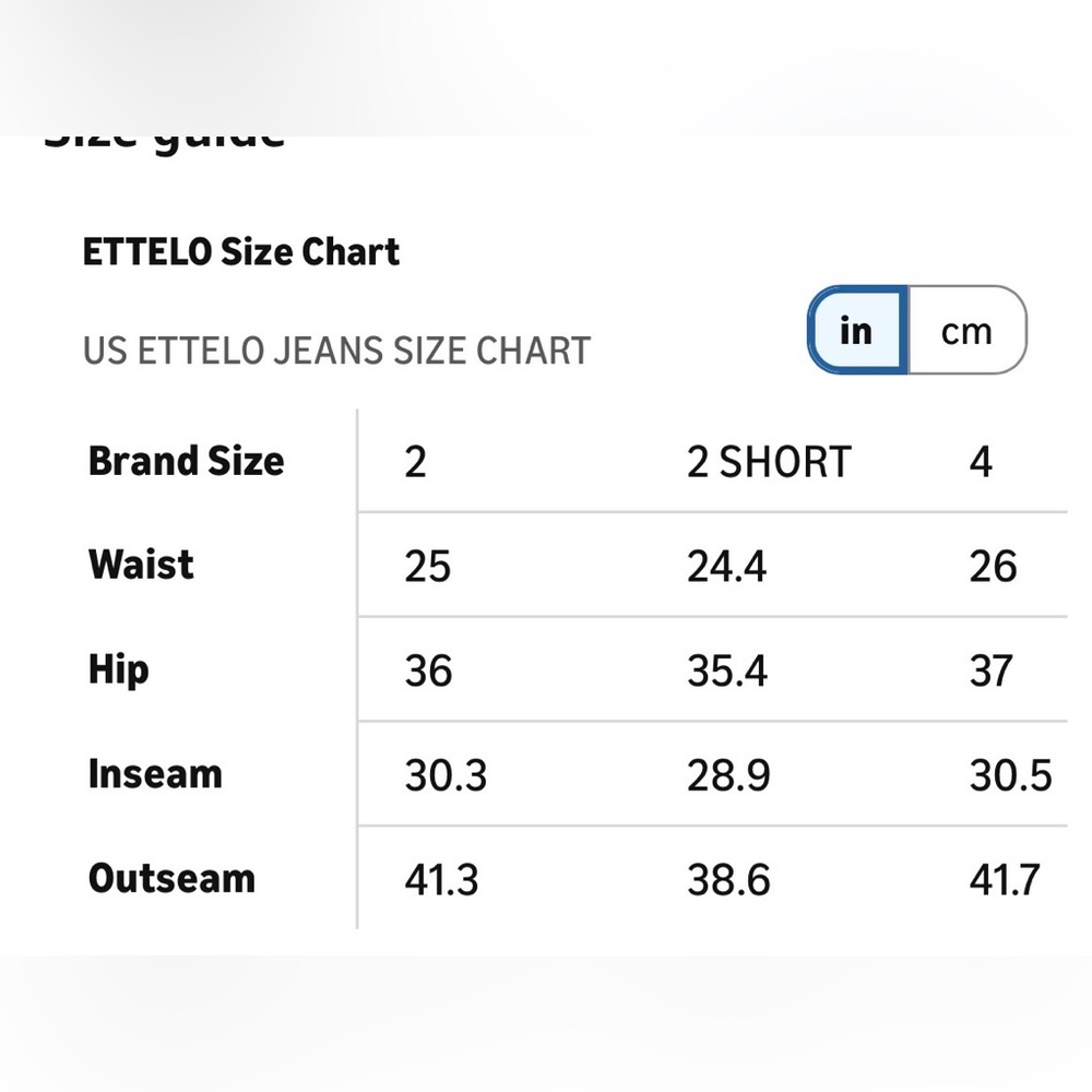 ETTELO Jeans High Waisted Straight Leg Loose Stretchy. Size:2 - Picture 16 of 16